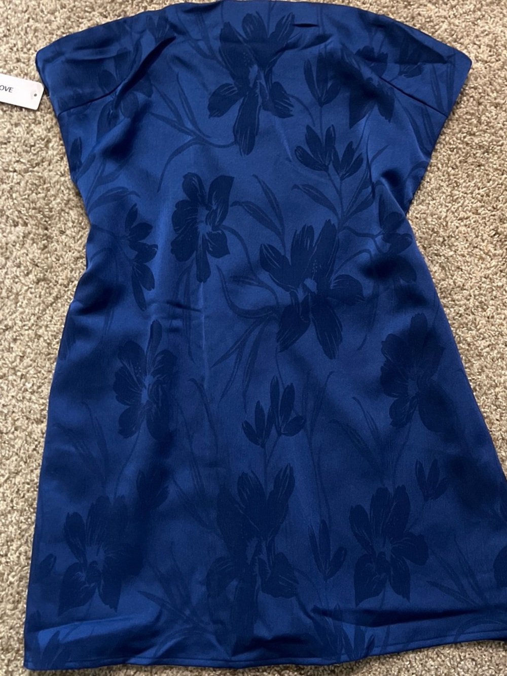 Strapless Floral Mini Dress - Princess Polly Cobalt Blue - Picture 2 of 3